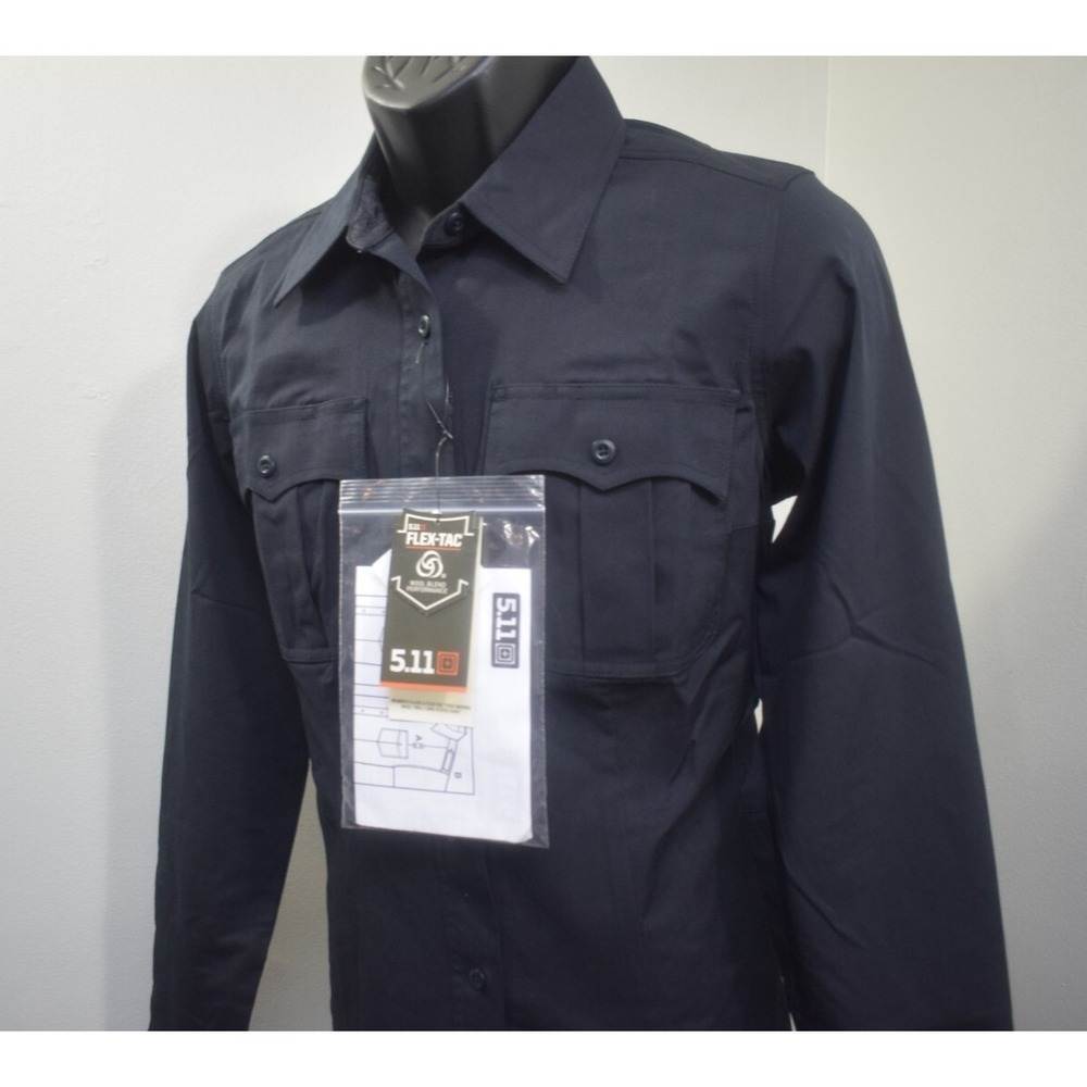 5.11 Tactical Concealed Carry Shirt Flex-Tac‎ Poly Wool Womens Large Tall LT NEW